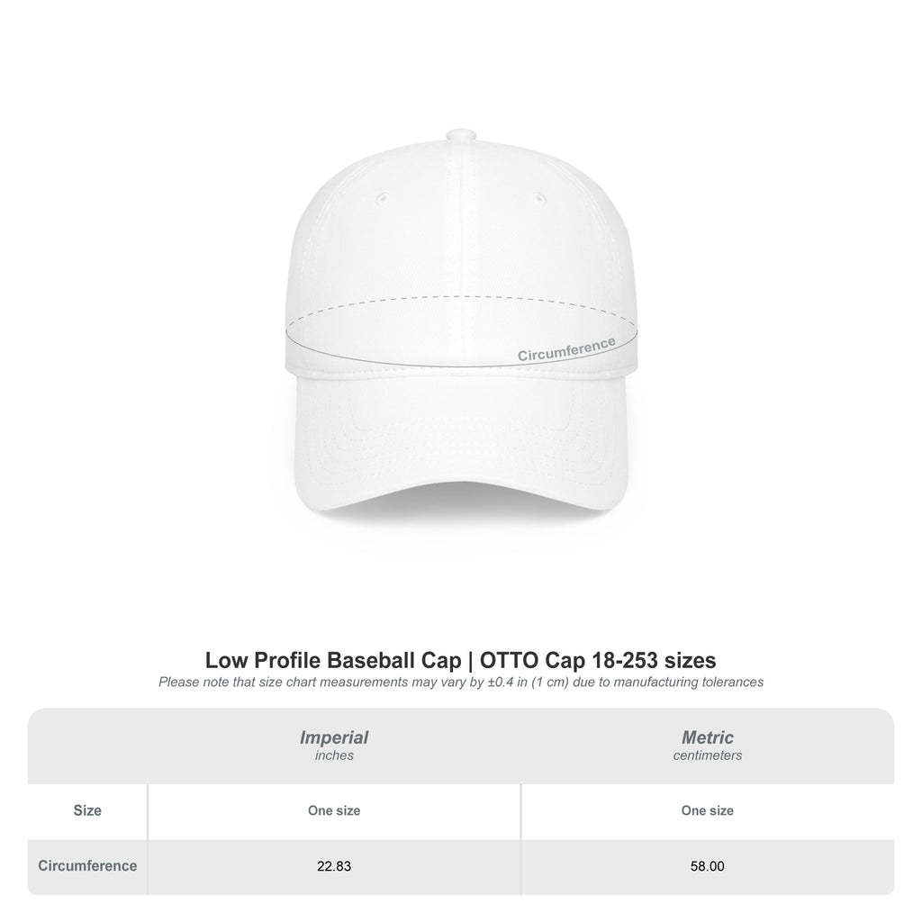Michelangelo Script Embroidered Baseball Cap — Gold Calligraphy Low Profile Hat