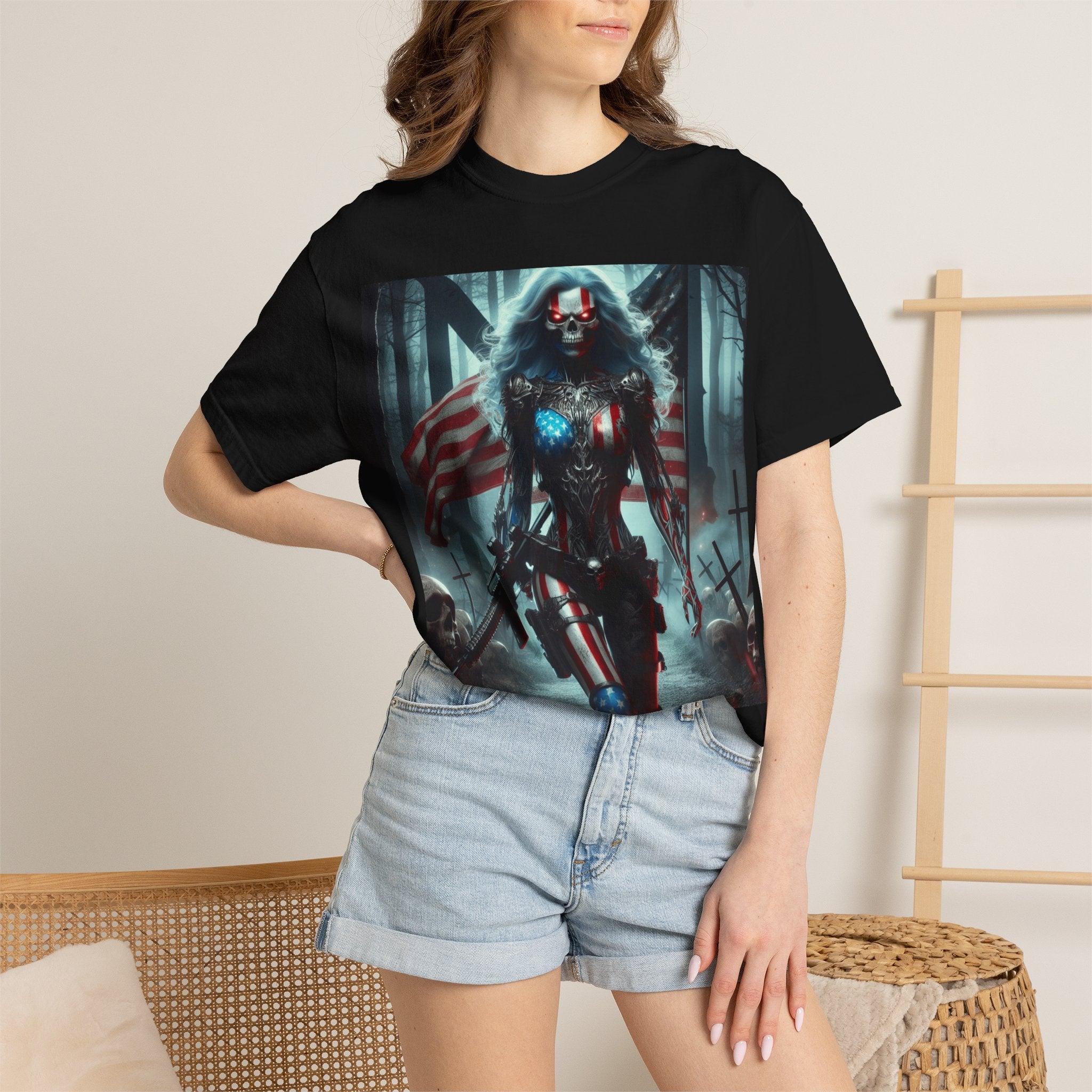 American Warrior Ver 16 | Soldier Skull Forest Graphic